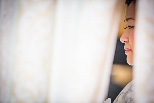 七尾市　妙国寺　結婚式　和装　神前　仏前　ウェディング　支度　自宅着付け