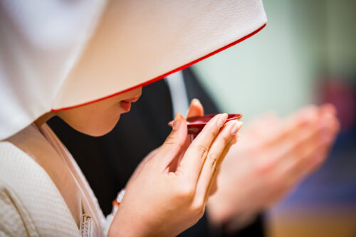 七尾市　妙国寺　結婚式　和装　神前　仏前　ウェディング　白無垢　綿帽子