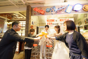 乾杯　結婚式　披露宴　ビール博物館