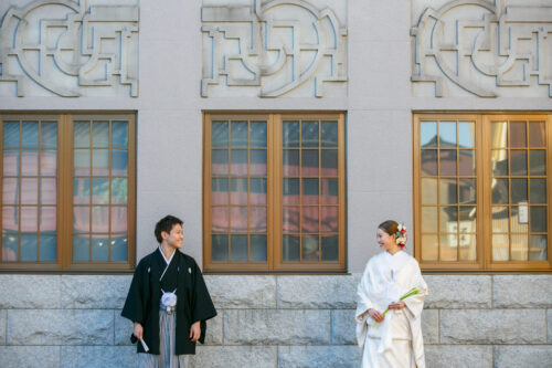 フォトウェディング　白無垢　紋付　袴　和装　結婚　写真　金沢　石川