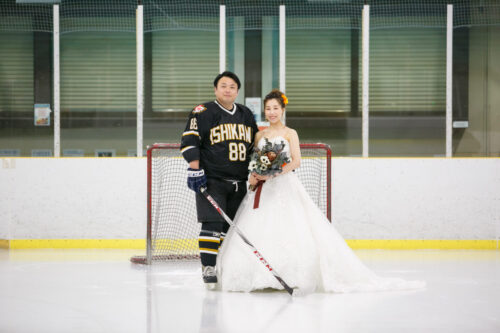 アイス　ホッケー アイスホッケー　リンク　氷上　木村拓哉　プライド　オリンピック　ユニフォーム　フォトウェディング　スケート　県民スポレク　金沢