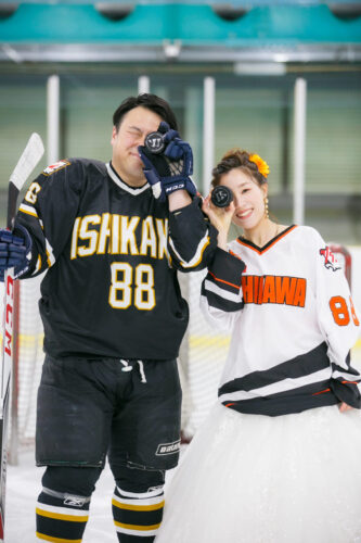 アイス　ホッケー　リンク　氷上　木村拓哉　プライド　オリンピック　ユニフォーム　フォトウェディング　スケート　パック　県民スポレク　金沢