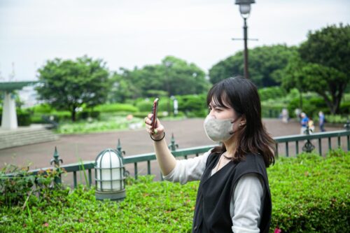 ヘアメイク　スマホ　撮影