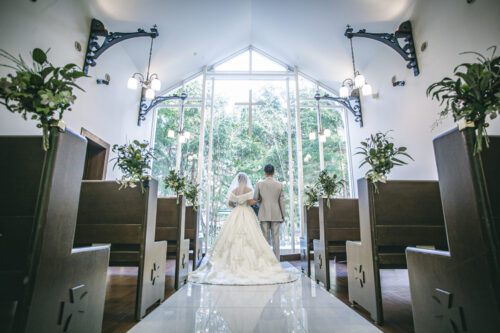 軽井沢のチャペルで写真だけのフォトウェディング