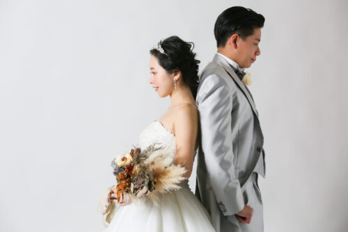 金沢　フォトウェディング　洋装　ウェディングドレス　ブーケ　ブライダル　結婚　写真　スタジオ