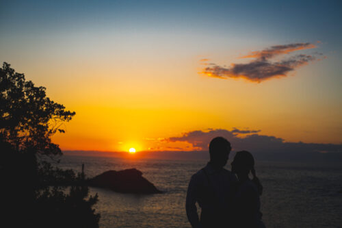 西伊豆 夕日 サンセット ウェディング ウエディング 結婚 写真 フォト 撮影 ロケーション 花嫁 伊豆 下田