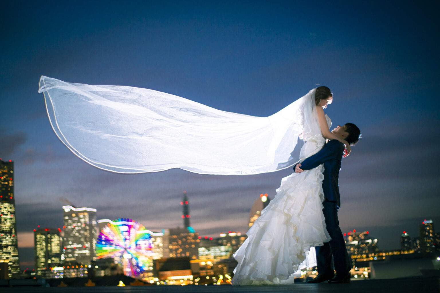 横浜　大さん橋　大桟橋　夜景　ナイト　ロケ　フォト　ウェディング