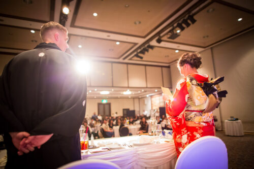 結婚式　ニュー山王　感謝　披露宴　パーティー　新婦　手紙　振袖