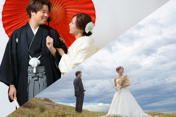 金沢洋装ロケ＋和装スタジオのフォトウェディング