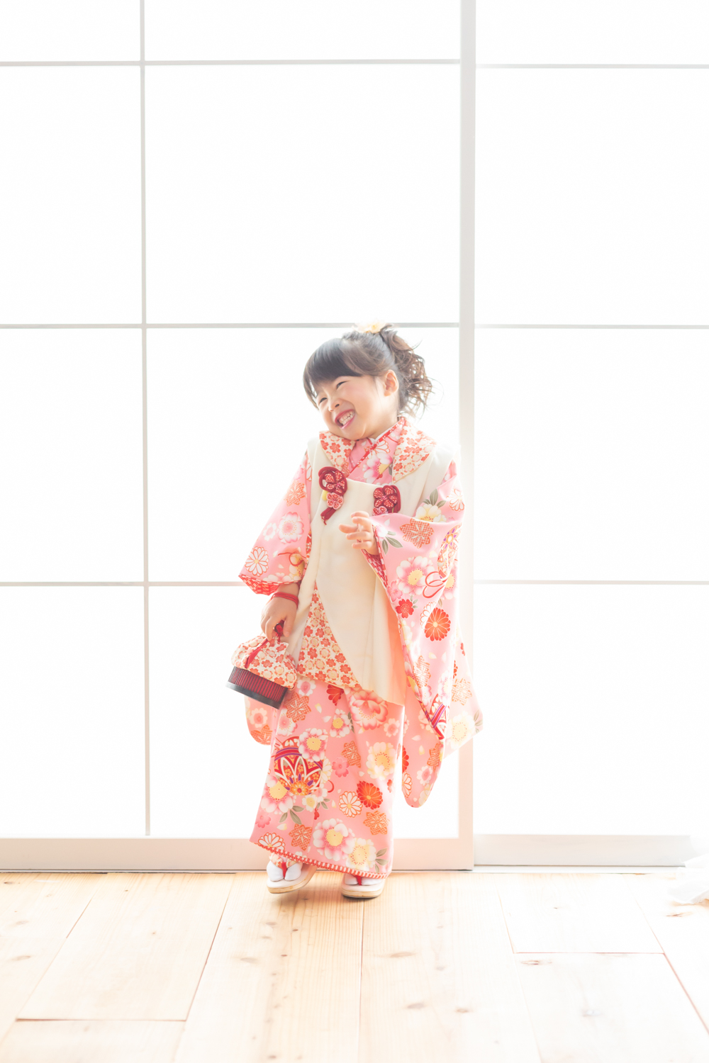 七五三の撮影事例 3歳女の子 スタジオ