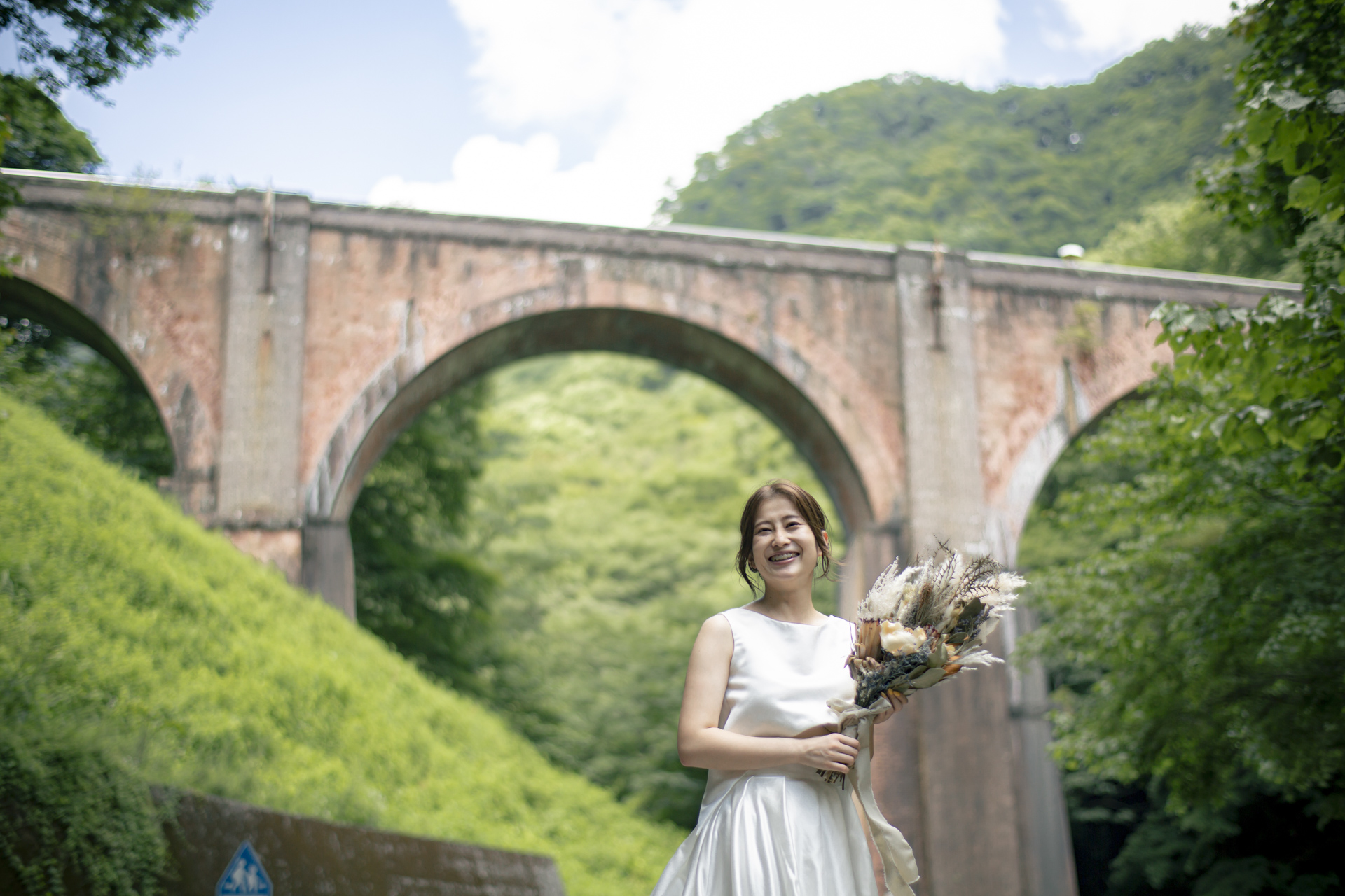 めがね橋（碓氷第三橋梁）でのフォトウェディング・前撮り01