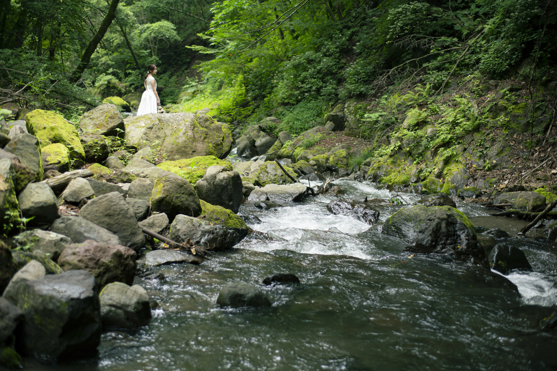 魚止めの滝（北軽井沢）でのフォトウェディング・前撮り15
