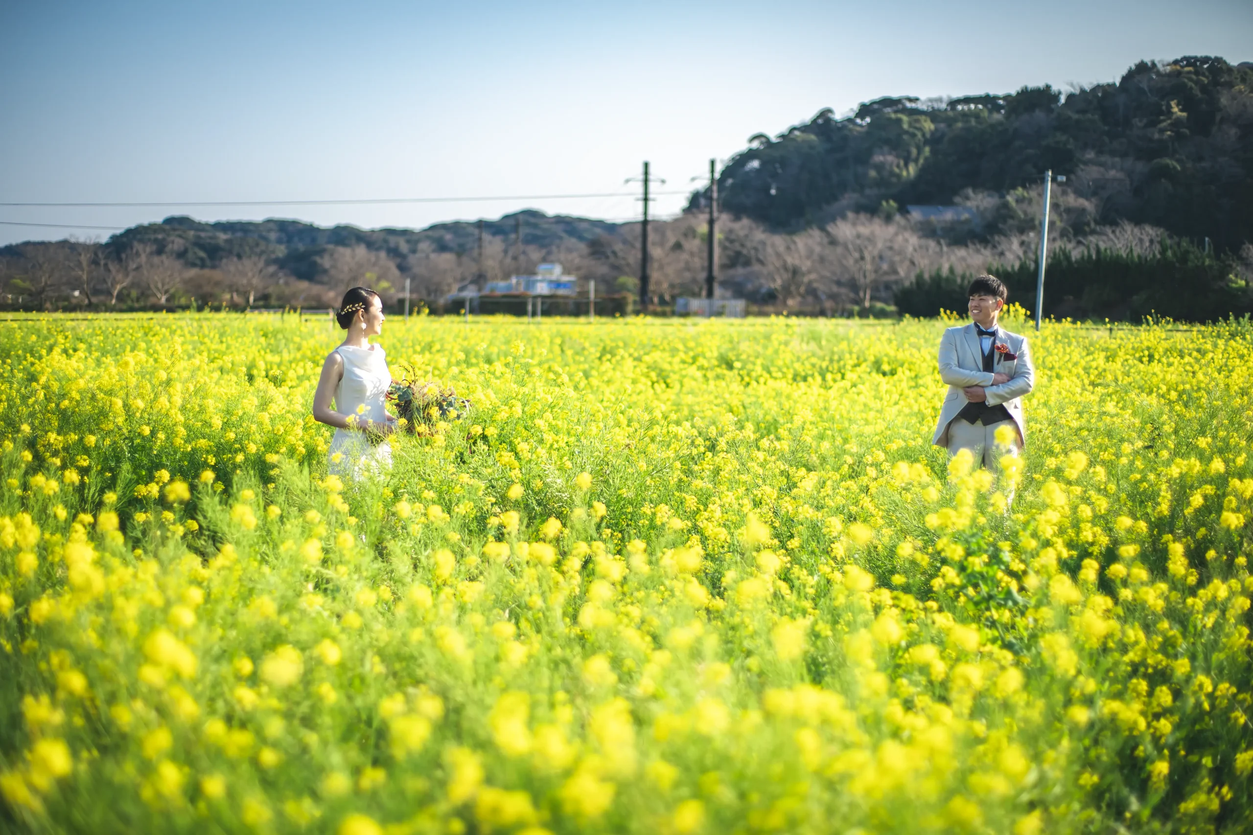 南伊豆・菜の花畑でのフォトウェディング・前撮り04