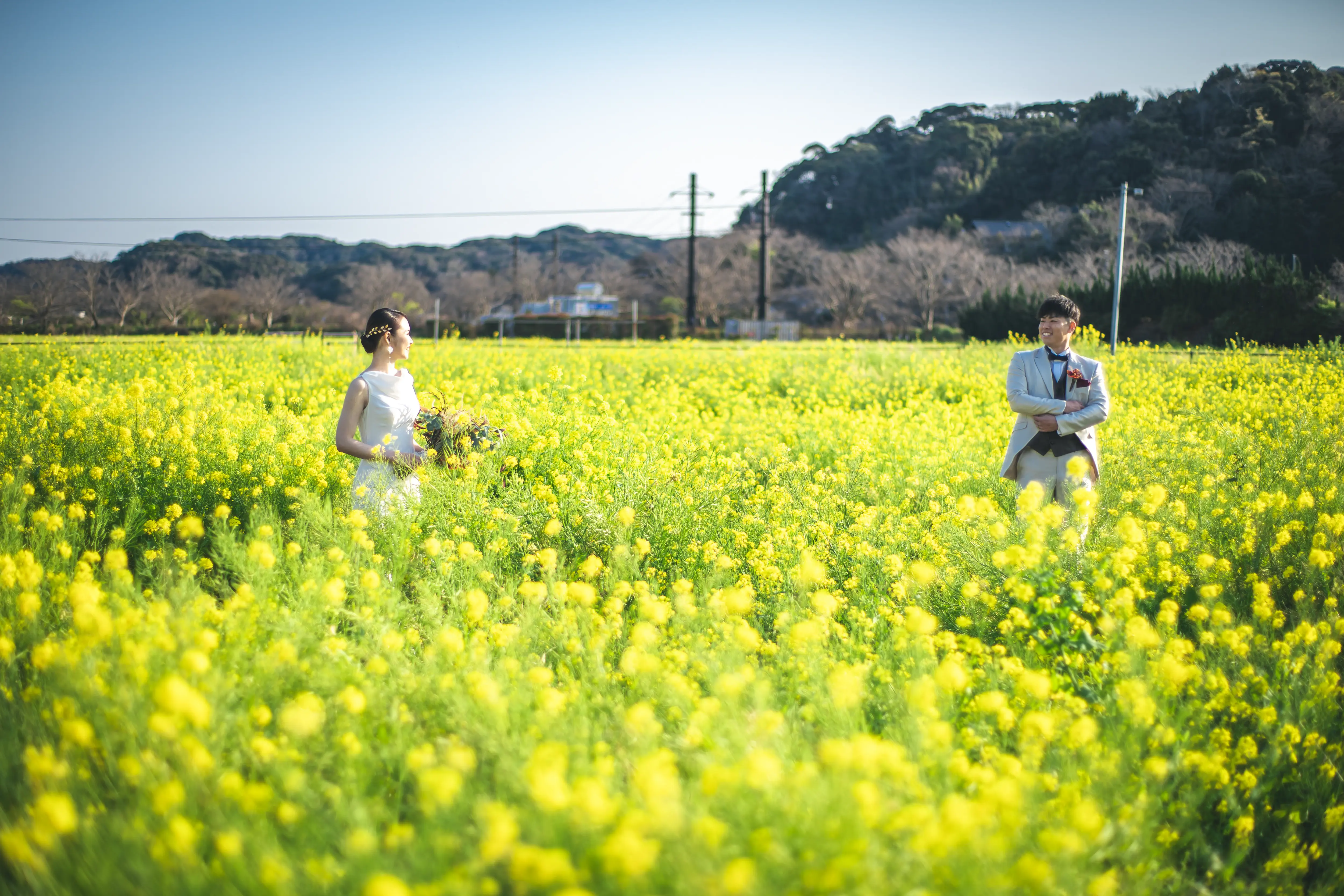 南伊豆・菜の花畑でのフォトウェディング・前撮り04