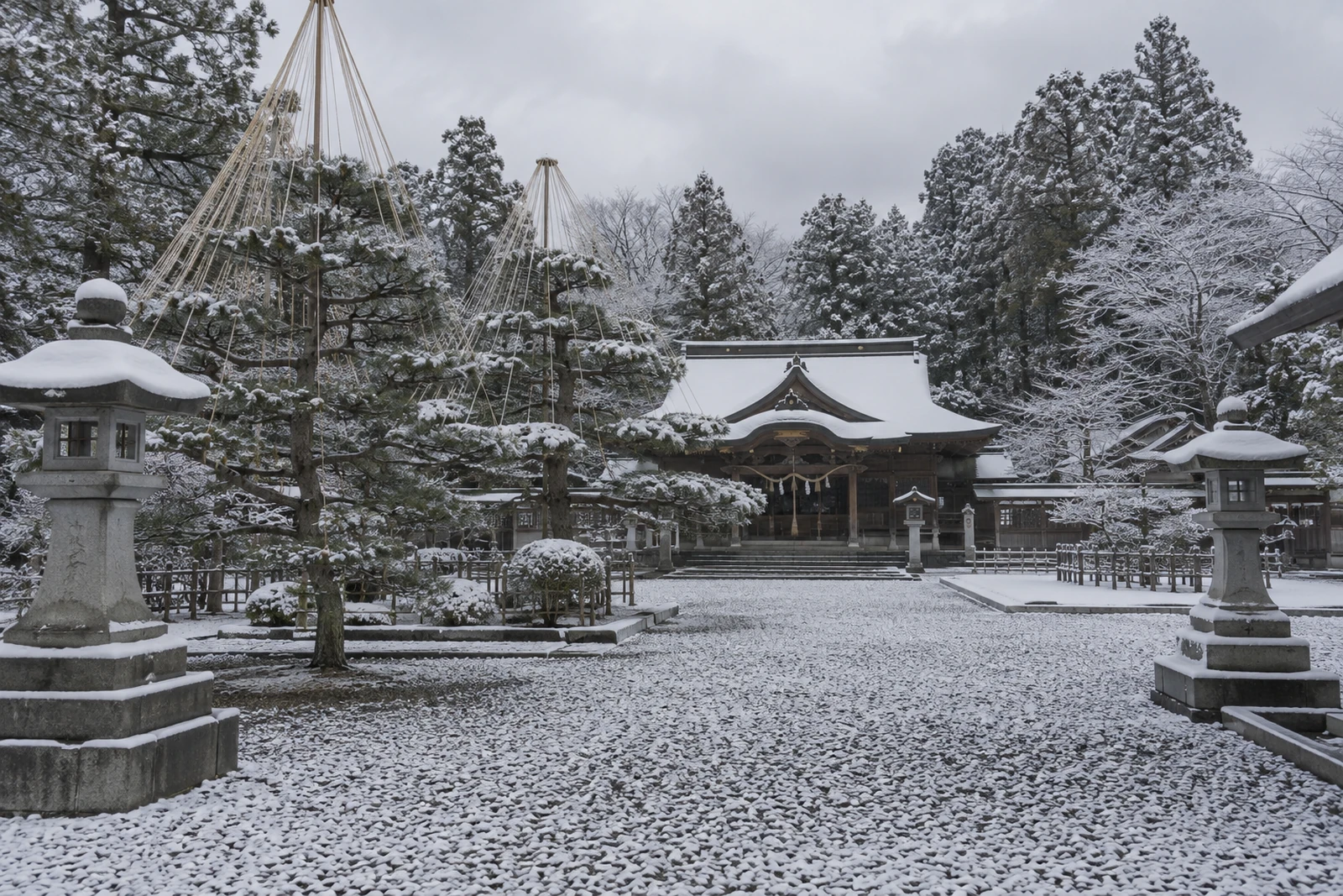 雪の季節の金沢の神社｜冬のお宮参りの目安